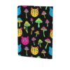 Notebook Cover (Halloween Trippy Eyes Black Cat Mushrooms)