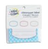 Notebook Sticker Labels for Classroom Organization - Checkered Patterns - 36 Count