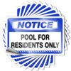 Notice Pool For Residents Only Signs - Holographic Vinyl Farm Animal