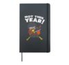 Not This Year Turkey Ninja Funny Thanksgiving Warrior Gift Hardcover Journal, Black