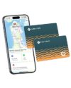 NOVOO Apple Find My Wallet Tracker Card (Pack of 2) - Air Tracer Ultra-Thin 1.6mm, 6 Year Battery, IP68 Waterproof, 80dB Alert, Bluetooth Location Tracker for Wallet, Luggage