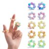 NPPN Spiky Sensory Rings, 10 Pcs (5 Small, 5 Large), Gradient