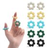 NPPN Spiky Sensory Rings, 10 Pcs (5 Small, 5 Large), Solid