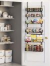 NQW 6-Tier Over Door Pantry Organizer, 60.4" H Adjustable Metal Hanging Shelves for Kitchen Office Laundry, Black