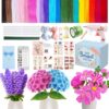 NREDXOON 1300Pcs Pipe Cleaner Flower Kit with Hot Glue Gun & Video Tutorials- DIY Bouquet Making Set - Easy Craft Supplies for Adults, Seniors, Nursing Homes, Beginners & Summer Crafts
