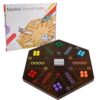 NRZSSN 15 in Wahoo Board Game, Marble Board Game for 4-6 Players, Fast Track Board Game with Complete Accessories, Classic Board Game for Game Night, Parties, (Small,Brown)