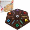 NRZSSN Wahoo Marble Board Game-Extra Large 23.6 Inches Game Board for 4 and 6 Players, Classic Family Fun with 30 Marbles, 6 Dice, Storage Bag & Gift Box, Bright Colors. (Extra Large, Flame)