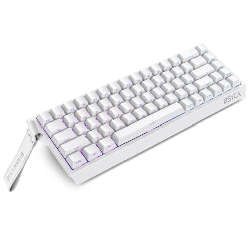 NSYCA WIN68 HE Hall Effect Keyboard, Rapid Trigger Magnetic Gaming Keyboard, 8000Hz Polling Rate, DKS & SOCD, 0.01mm Adjustable Actuation, RGB PBT Keycaps, 60% Wired Keyboard for FPS Gaming PC & Mac