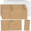 Nuanchu 100 Sets Gift Certificates for Business Christmas Blank Gift Certificate Cards Vouchers Coupon Card with Envelopes for Salon Spa Restaurants Birthday, 4.7 x 2.4 in (Classic,Brown)
