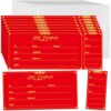 Nuanchu 100 Sets Gift Certificates for Business Christmas Blank Gift Certificate Cards Vouchers Coupon Card with 100 Envelopes for Salon Spa Restaurants Birthday, 4.7 x 2.4 in(Red,Classic)