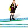 Nuanchu 2 Pcs Kids Number Line Mats 0-30 31-60 Number Mats 22 ft x 12 Inch Educational Tools Back to School for Kids Home School Classroom Math Learning(Grassland)