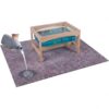 Nuanchu Sensory Table Mat for Kids 72"x54" Waterproof Absorbent Floor Protector TPR Non-Slip Play Mat for Water Sand Tables, Sensory Activities, Easy Clean & Machine Washable
