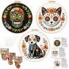 Nuberlic 3 Pack Embroidery Kit for Beginners, Day of the Dead Needlepoint