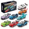 Nueris 8 Pack Technic Super Sports Cars Model Sets - 573 PCS MOC Building Block Car Raceing Engineering Toys - Gift Idea for Adults Boys Girls for Play and Display Collection