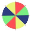 Nukinp Kids Parachute with Handles, 10ft Rainbow Parachute for Gymnastics Group Team Cooperative Games, Multicolored Play Toys for 10-16 Kids