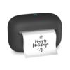NULLTONEX Label Maker Machine with Tape: Portable Sticker Printer, Support Continuous Label, Sticker Maker Machine with Multiple Templates for Home, Kitchen, School, Office Organization, Black