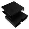 NULYLU Black A5 Size Card Pockets Shell Binder with 2-ring and Built-in Divider Easy to Use Hard Pp Material Card Protector for Storage