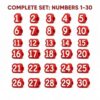 Numbered Pencil Toppers 1-30 Reusable Classroom Labels for Teachers