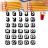 Numbered Pencil Toppers1-30, Reusable Classroom Pencil Labels (Black,Number 1-30)