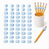 Numbered Pencil Toppers 1-50, Reusable Number Labels for Standard Pencils