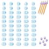 Numbered Pencil Toppers, 30/50 Pieces Classroom Supply Labels (1-50/Light Blue)