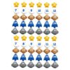 Numbered Pencil Toppers 30 Pack Silicone for Classroom 2 Sets