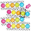 Number Line for Classroom Wall (-20 to +120) Brights Color Black and White Polka Dot Number line Bulletin Board for Students Math Learning Posters Decor Numbers Boarder Strips for Back to School Home