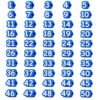 Number Pencil Topper Protector Caps, Soft Pencil Eraser End Decor Accessories for Standard Pencils, Classroom Stationery Marking Supplies Kids Fun Craft Decor(Light Blue,1~50)