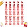 Number Pencil Toppers, 20 Pack Reusable Numbered Pencil Labels 1-20, Slide-On Identification Tags for Shared Writing Tools, Office Desks, Art Studios and Supply Organization (30Pcs Light Pink)