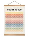 Numbers 1-100 Poster Chart, Number Chart Wall Art Decor, Boho Classroom Decor, Count to 100Learning Posters Banner for Classroom Nursery Kids Room Playroom Preschool Decorations (12x16inch 1-100)