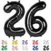Numbers 26 Balloons, 26 Balloons, 26th Black Party Decorations 40 In Big 26th for Girl Boys Engagement, Wedding, Celebration Party, Graduations, Photo Shoot