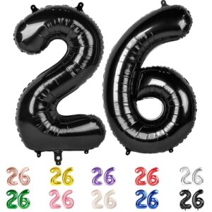 Numbers 26 Balloons, 26 Balloons, 26th Black Party Decorations 40 In Big 26th for Girl Boys Engagement, Wedding, Celebration Party, Graduations, Photo Shoot