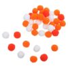 NUOBESTY 100pcs Orange Mini Pom Pom Balls for DIY Arts Crafts Soft Polyester with Fluffy Texture and Colorfast Finish for Home Decorations and Celebration Activities