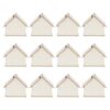 NUOBESTY 12pcs Wooden Piggy Bank Craft Kit, DIY House Shaped Money Box, Small Wooden Banks for Kids, Arts and Crafts Activity for School and