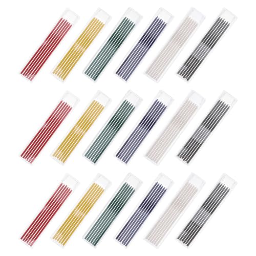 NUOBESTY 18 Boxes Carpenter Pencil Refills 2.8mm Thick Mechanical Pencil Leads for Woodworking Marking, Heavy Duty Graphite Lead with Fast Drying and Compact Portable Construction Features