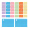 NUOBESTY 600pcs Perforated Index Cards with Color Coded Organization, Heavy Weight Paper Flashcards with Smooth Writing Surface, Standard Size Punched Note Cards for Mobile Study and School
