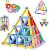Nuorao 158Pcs Magnetic Building Sticks Blocks, Magnet Educational Toys STEM Toys Learning for Kids, 3D Construction Building Toy with Storage Bag
