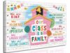 Nursery Classroom Canvas Wall Art Inspirational Positive Quote Our Class Is A Family Kids Painting Picture Wall Decor Poster Print Artwork for School Home Decoration