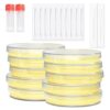 Nutrient Agar Petri Dishes Science Project Kit,10 Pre-Poured Agar Plates and Cotton Swabs for Science Experiments, Bacteria Science Kit - Sealed Separately