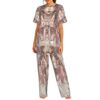 Nuzjahu Avant-Garde Girl with Angel Wings A Print Womens Pajama Set Black