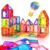NVHH Magnetic Tiles for Kids Ages 3-5 4-8, Magnetic Building Blocks Toys for 3+ Year Old Boys Girls Toddlers,Colorful Preschool Educational STEM Learning Construction Stacking Christmas Birthday Gifts