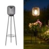 NWAMTFSYXW Solar Floor Lamp Plant Stand Waterproof Outdoor Mesh Patio Yards