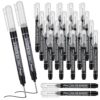 Nymvaq 24PCS Deep Hole Marker Long Nib Marker Bulk – 4.92in Oil-Based Deep Hole Marking Pens Refillable Long Nib Marker Pens with Clip, Construction Markers for Metal Wood Glass, Waterproof Quick Dry
