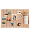 Nysunten 20x28 inches Large Felt Bulletin Board 0.35in Thicker, Cork Board with Safe Removable Nano Self-Adhesive Tabs, Wall Felt Board for Bedrooms, Living Rooms, Offices, Flower Shops - Dark Camel