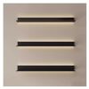 NYTFHMS Floating Shelves Hanging Shelve Storage Organizers Multi-Layer,Versatile Floating Wall Shelves with Led Lights - Black, Metal Wall Mounted Light-Emitting Bookshelf, Wall,Black-1PCS-70x20cm