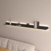 NYTFHMS Floating Shelves Hanging Shelve Storage Organizers Multi-Layer,Metal Wall Mounted Light-Emitting Shelves, Floating Shelves with Built-in Illuminated Led Light and Invisib,120cm/47in