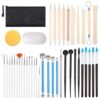 NYTGAH 42 PCS Air Dry Clay Tools, Practical Polymer Clay Sculpting Tools Kit for Adults, Pottery Clay Kit for Dotting, Carving, Drawing, Molding, Modeling, Shaping