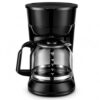 O2ktb 12-Cup Drip Coffee Maker with Glass Carafe, Black, Compact Design for Home Kitchen and Office