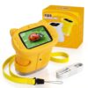 OAEBLLE Kids Microscope, 1000X Handheld Digital Pocket Microscope with 2.4" IPS Screen & 8 LEDs, Rechargeable STEM Educational Science Toy for Outdoor Exploration, Gift for Boys Girls Age 4-12, Yellow