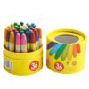 OATIPHO Hexagonal Crayon Pen for Developing Coloring Skills and Imagination Crayon with Mixed Oil and Particulate Wax Material, Creative Cartoon Style Gift and Birthday Favor Art